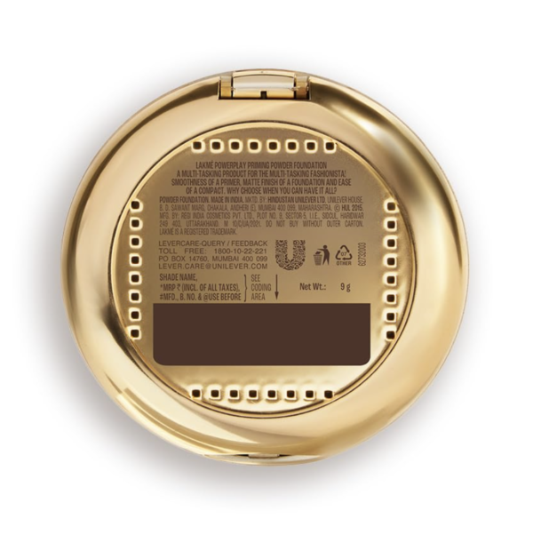 Lakme 9 To 5 Powerplay Priming Powder Foundation Lasting Matte, Ivory Cream(9g) - Image 3